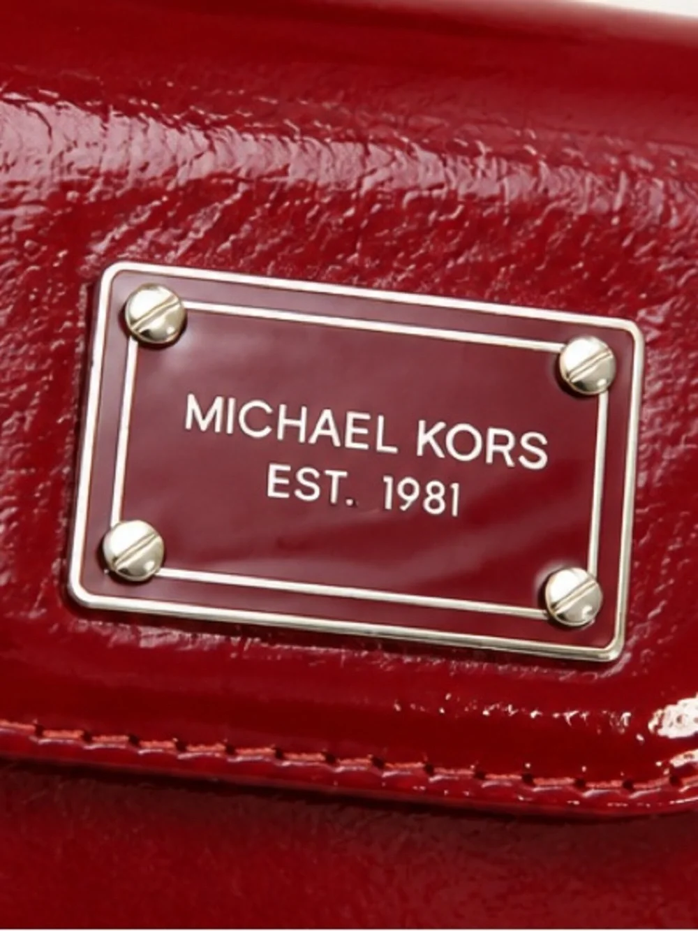 Michael Kors vintage red Jet Set Small Trifold Wallet phone case 2010 - 12